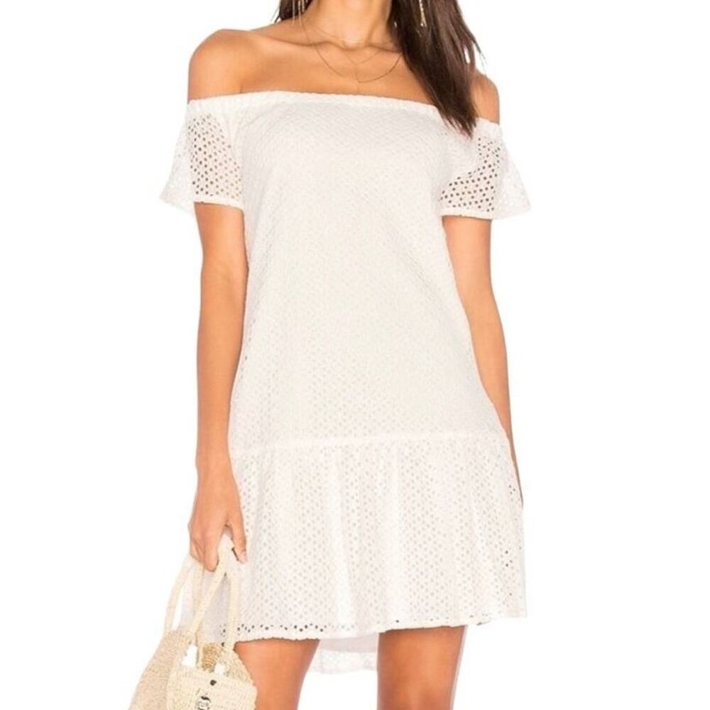 Central Park West Bristol Off Shoulder Eyelet Mini Dress Size Medium New - Picture 13 of 13